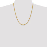 14K 22 inch 3.65mm Regular Rope with Lobster Clasp Chain