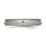 Chisel Titanium Polished 4mm Grooved and Beaded Edge Band - TB-270DB1CD-7839