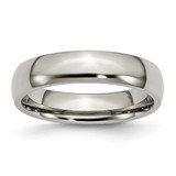 Chisel Titanium Polished 5mm Half Round Band - TB-1CC28A77-8725