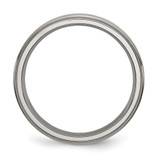 Chisel Titanium Polished 5mm Ridged Edge Band - TB-367E9276-9651