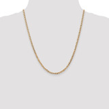 14K 22 inch 3mm Concave Anchor with Lobster Clasp Chain