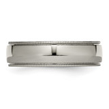 Chisel Titanium Polished 6mm Grooved and Beaded Edge Band - TB-33BC8219-1190