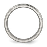 Chisel Titanium Polished 6mm Grooved and Beaded Edge Band - TB-3C72CF57-4127