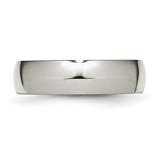 Chisel Titanium Polished 6mm Half Round Band - TB-351F8D09-7946