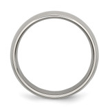 Chisel Titanium Polished 6mm Half Round Band - TB-36269878-3708