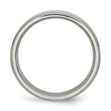 Chisel Titanium Polished 6mm Ridged Edge Band - TB-4E20A609-3454
