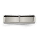 Chisel Titanium Polished 6mm Ridged Edge Band - TB-80E1EB92-6917