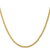14k 22 inch 3mm Parisian Wheat with Lobster Clasp Chain