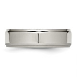 Chisel Titanium Polished 7mm Ridged Edge Band - TB-0EE97BD5-4721