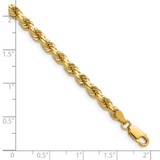 14K 22 inch 4.25mm Diamond-cut Rope with Lobster Clasp Chain