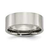 Chisel Titanium Polished 8mm Flat Band - TB-00D1865F-8928