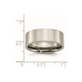 Chisel Titanium Polished 8mm Flat Band - TB-7F11566C-9809