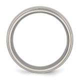 Chisel Titanium Polished 8mm Grooved and Beaded Edge Band - TB-3B6D688C-3711