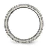 Chisel Titanium Polished 8mm Grooved Edge Band - TB-19B68E91-9040