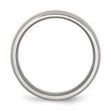 Chisel Titanium Polished 8mm Half Round Band - TB-553176F9-5485