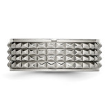 Chisel Titanium Polished 8mm Studded Band - TB-4030481C-8496