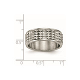 Chisel Titanium Polished 8mm Studded Band - TB-4030481C-8496