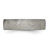 Chisel Titanium Polished and Textured 6mm Band - TB-14CDB298-4949