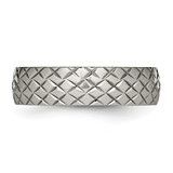 Chisel Titanium Polished and Textured 6mm Band - TB-81FAFCEA-7034
