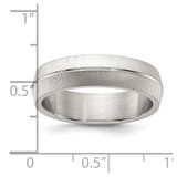 Chisel Titanium Polished and Textured 6mm Band - TB-A1823F03-4617