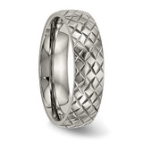 Chisel Titanium Polished and Textured 6mm Band - TB-A584EA3C-5306