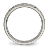 Chisel Titanium Polished and Textured 6mm Band - TB-B7475B2F-5802