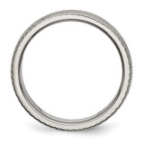 Chisel Titanium Polished and Textured 6mm Band - TB-EECD7939-9101