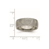 Chisel Titanium Polished and Textured 8mm Band - TB-6A138229-9442