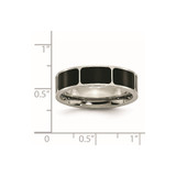 Chisel Titanium Polished Black Enamel 6mm Flat Band - TB-011594EC-3151