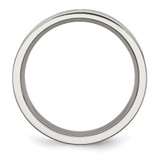 Chisel Titanium Polished Black Enamel 6mm Flat Band - TB-6E2B16BB-4771