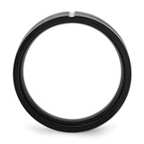 Chisel Titanium Polished Black IP-plated 8mm Grooved Comfort Fit Band - TB-2BFA9051-3137