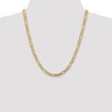 14K 22 inch 5.5mm Concave Open Figaro with Lobster Clasp Chain