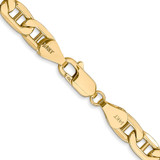 14K 22 inch 5.5mm Semi-Solid Anchor with Lobster Clasp Chain