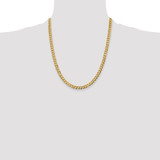 14K 22 inch 5.9mm Lightweight Flat Cuban with Lobster Clasp Chain