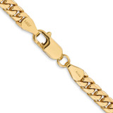 14K 22 inch 5mm Solid Miami Cuban Link with Lobster Clasp Chain