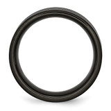 Chisel Titanium Polished Black IP-plated with Grey Carbon Fiber Inlay 8mm Band - TB-B39C3CC8-5450