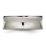 Chisel Titanium Polished Concave 8mm Beveled Edge Band - TB-2A48DBC5-4458