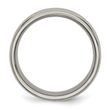 Chisel Titanium Polished Concave 8mm Beveled Edge Band - TB-DECC1B66-3571