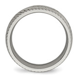 Chisel Titanium Polished Diamond Cut 7mm Band - TB-8DD9445C-3636