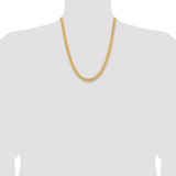 14K 22 inch 6.75mm Solid Miami Cuban Link with Lobster Clasp Chain