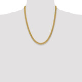 14K 22 inch 6mm Semi-Solid Miami Cuban with Lobster Clasp Chain