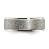 Chisel Titanium Polished Laser-cut Center 8mm Band - TB-65A8A5E7-2440