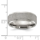 Chisel Titanium Polished Laser-cut Center 8mm Band - TB-704363F5-9600