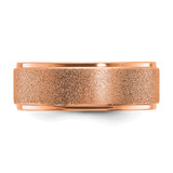Chisel Titanium Polished Laser-cut Center Rose IP-plated 8mm Band - TB-59BCA014-4980