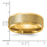 Chisel Titanium Polished Laser-cut Center Yellow IP-plated 8mm Band - TB-6D998B1F-7290