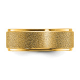 Chisel Titanium Polished Laser-cut Center Yellow IP-plated 8mm Band - TB-71285AA9-5366