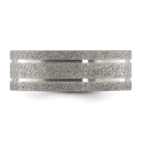 Chisel Titanium Polished Laser-cut Grooved 8mm Band - TB-A6457CE8-3491