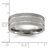 Chisel Titanium Polished Laser-cut Grooved 8mm Band - TB-A6457CE8-3491