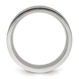 Chisel Titanium Polished Laser-cut Grooved 8mm Band - TB-FE2D7D3D-3269
