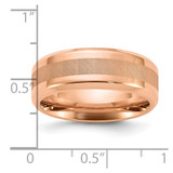 Chisel Titanium Polished Rose IP-plated Brushed Center 8mm Band - TB-701D7BE3-3019